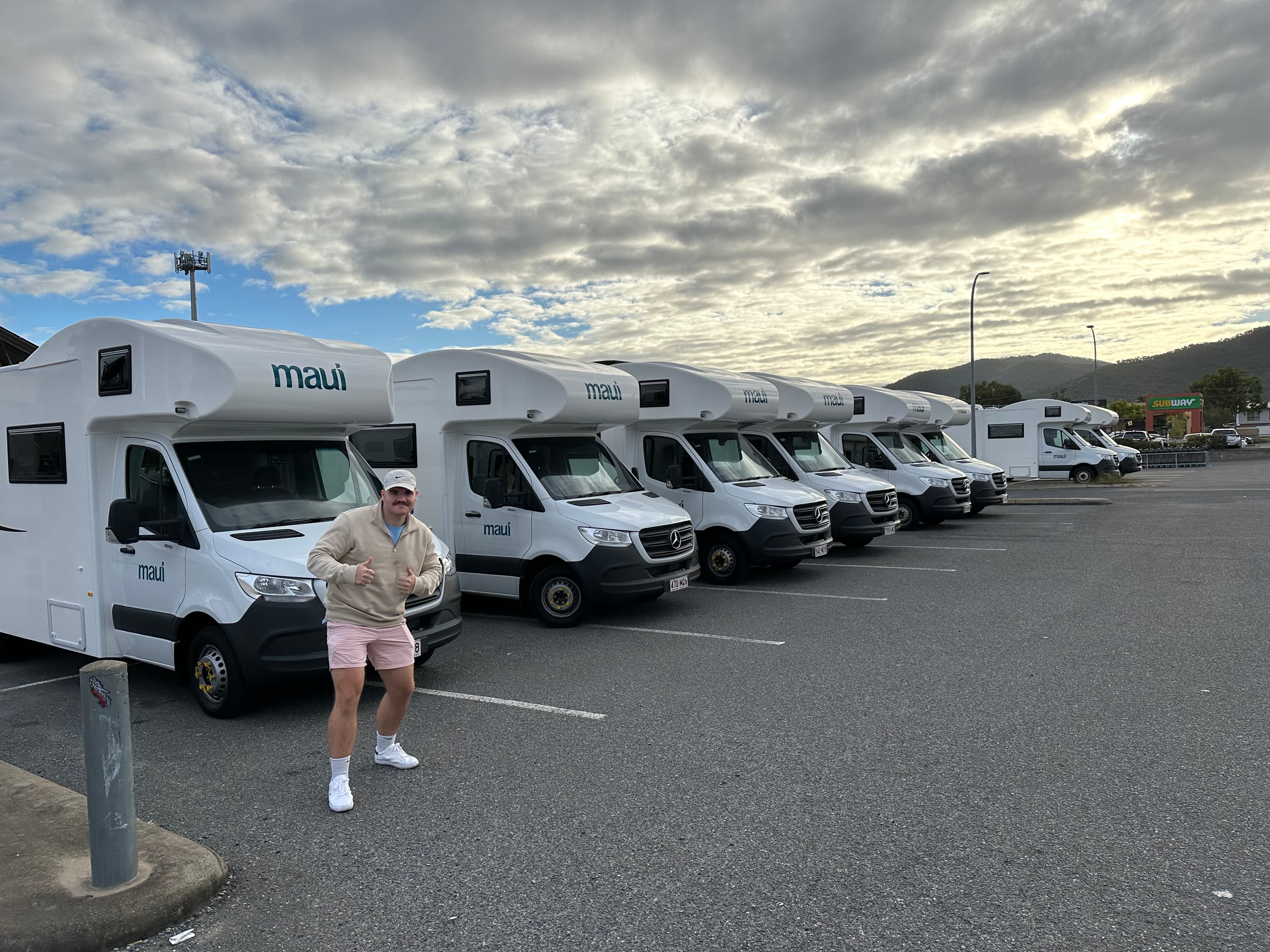 THL received an order to lease 22 of their 6 Berth Maui Motorhomes for 6 weeks to a location 1 hour drive from Rockhampton with no public transport access.
